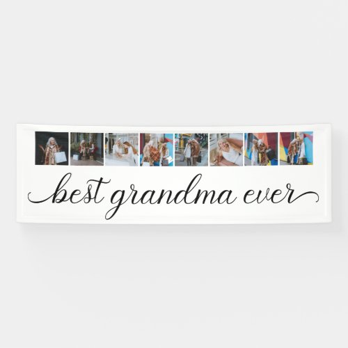 Best Grandma Ever 8 Photo Collage Party Banner