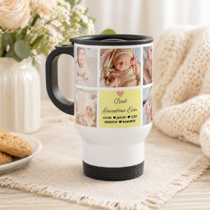 Best Grandma Ever 8-Photo Collage Travel Mug