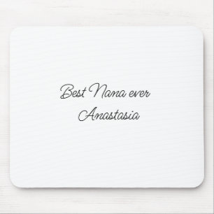 Best Grandma ever add name simple minimal nana gif Mouse Pad