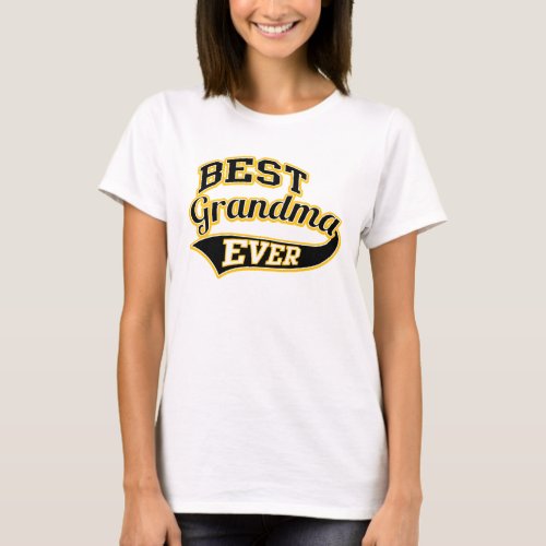 Best Grandma Ever Ballpark Style T_Shirt