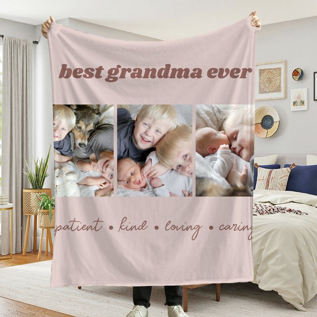 Best Grandma Ever Custom Fleece Blanket (Creator Uploaded)