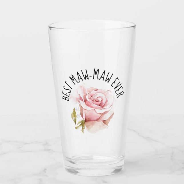 Best Grandma Ever Custom Glass (Front)