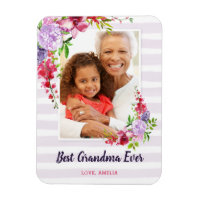 Best Grandma Ever Custom Mother's Day Photo Magnet
