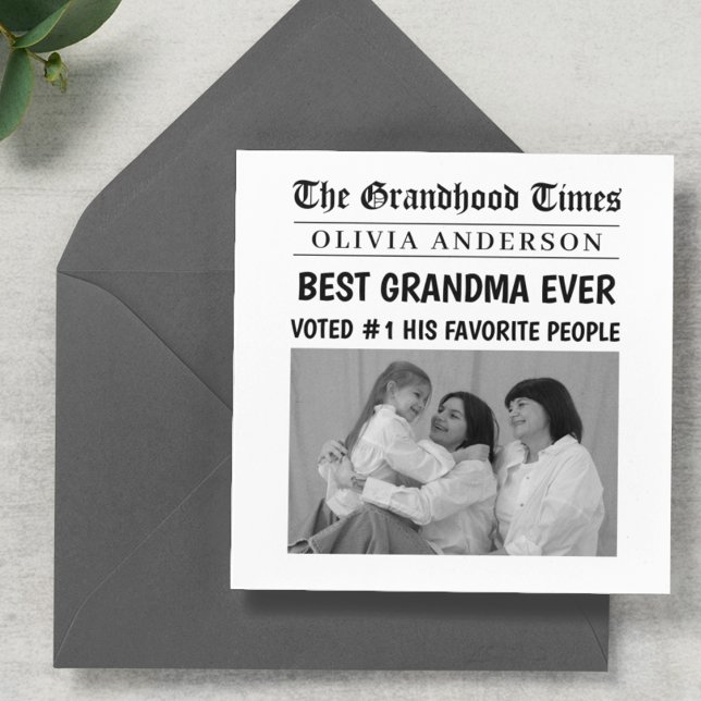 Best Grandma Ever Custom Newspaper Headline Photo  (Creator Uploaded)