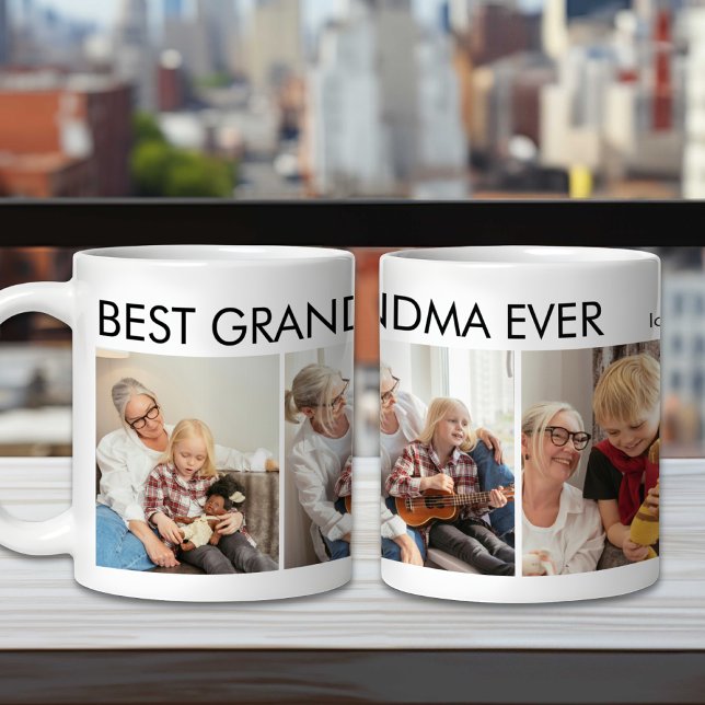 Best Grandma Ever Custom Personalized Family Photo Coffee Mug (Creator Uploaded)