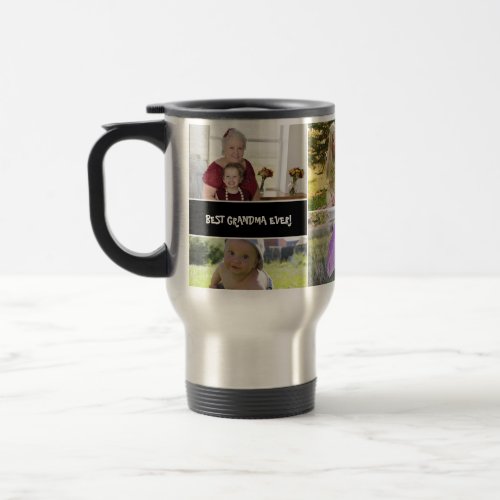 Best grandma ever Custom Photo collage Travel Mug
