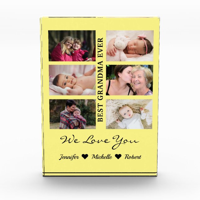Best Grandma Ever Custom Photos Grandchildren Name (Front)