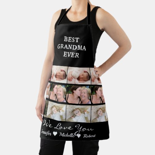 Best Grandma Ever Custom Photos Grandchildren Name Apron