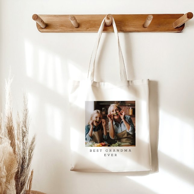Best Grandma Ever Full Photo Personalized  Tote Bag (Creator Uploaded)