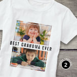 Best Grandma Ever Grandchildren 2 Photo Collage  T-Shirt<br><div class="desc">Best grandma Ever  t.shirt to express your love to grandma personalized with 2 favorite photos. Makes a great gift for holidays, grandma birthday, grandparents day  and mothers day.</div>