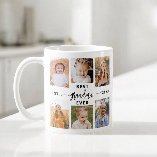 Best Grandma Ever - Grandchildren Photo Collage Coffee Mug (Creator Uploaded)