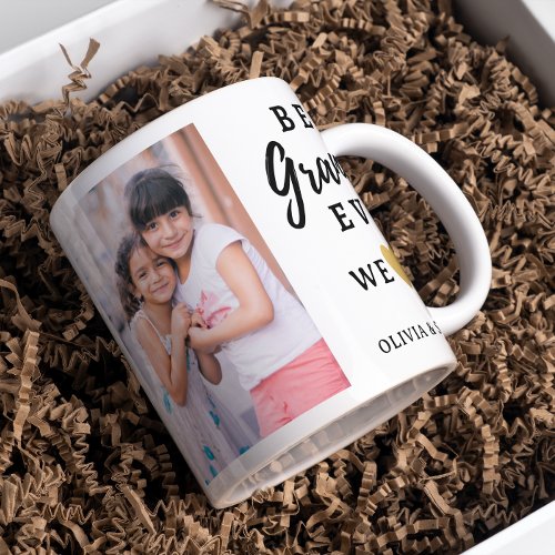 Best Grandma Ever Grandkids 2 Photo Collage  Coffee Mug