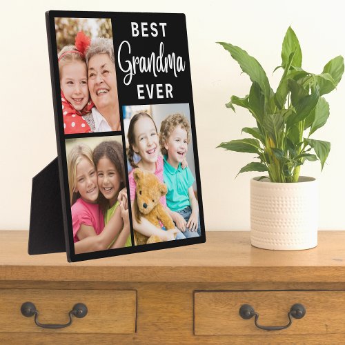 Best Grandma Ever Grandkids 3 Photo Collage Frame