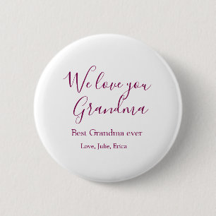 best grandma ever grandparents photo gifts classic button