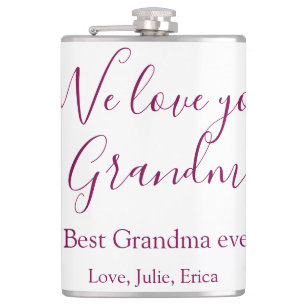 best grandma ever grandparents photo gifts classic flask