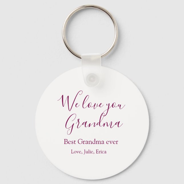 best grandma ever grandparents photo gifts classic keychain (Front)