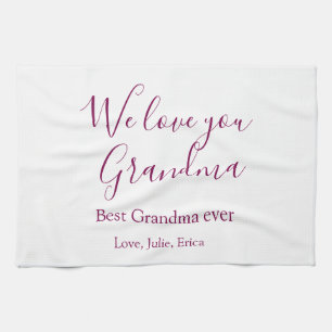 best grandma ever grandparents photo gifts classic kitchen towel