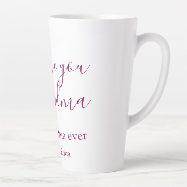 best grandma ever grandparents photo gifts classic latte mug (Right)