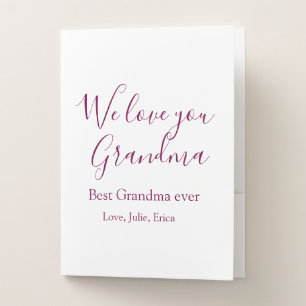 best grandma ever grandparents photo gifts classic pocket folder