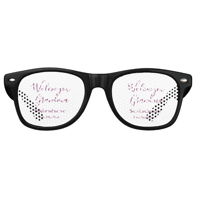 best grandma ever grandparents photo gifts classic retro sunglasses (Front)