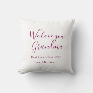 best grandma ever grandparents photo gifts classic throw pillow