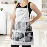 Best Grandma Ever Kitchen Chef 6 Photo Collage Apron<br><div class="desc">“Best Grandma Ever.” She’s loving every minute with her grandkids. Add extra sparkle to her culinary adventures whenever she wears this elegant, sophisticated, simple, and modern apron. A stylish, simple visual of soft gray handwritten script and leaf heart laurel, along with soft rose pink sans serif and script typography overlay...</div>