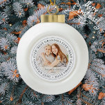 Best Grandma Ever Modern Classic Photo Ceramic Ball Christmas Ornament<br><div class="desc">This simple and classic design is composed of serif typography and add a custom photo. "Best Grandma Ever" circles the photo of your grandma,  gramma,  grandmother,  granny,  mee-maw,  lola etc</div>