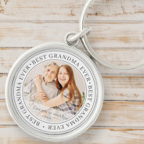 Best Grandma Ever Modern Classic Photo Keychain