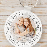 Best Grandma Ever Modern Classic Photo Keychain<br><div class="desc">This simple and classic design is composed of serif typography and add a custom photo. "Best Grandma Ever" circles the photo of your grandma,  gramma,  grandmother,  granny,  mee-maw,  lola etc</div>