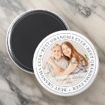 Best Grandma Ever Modern Classic Photo Magnet<br><div class="desc">This simple and classic design is composed of serif typography and add a custom photo. "Best Grandma Ever" circles the photo of your grandma,  gramma,  grandmother,  granny,  mee-maw,  lola etc</div>