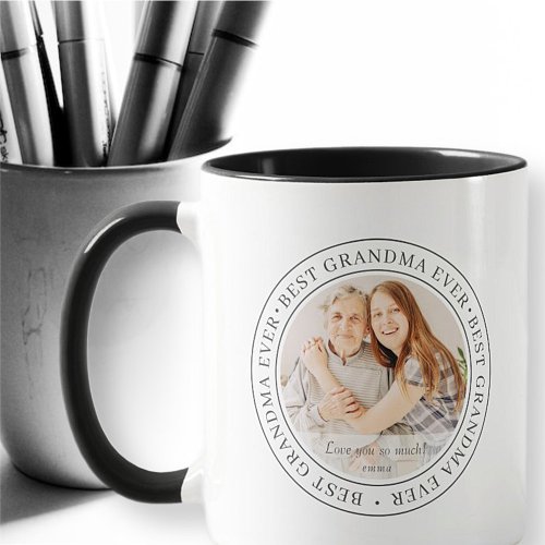 Best Grandma Ever Modern Classic Photo Mug