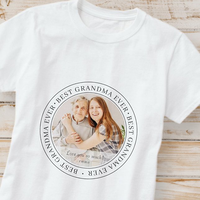 Best Grandma Ever Modern Classic Photo T-Shirt (Creator Uploaded)