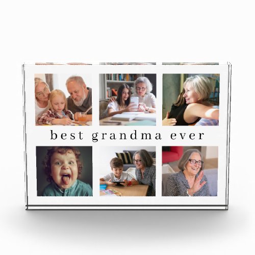 Best Grandma Ever  Modern Collage Photo Block