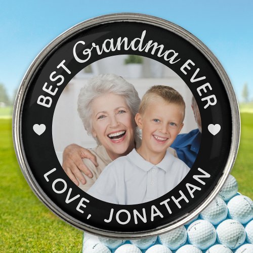Best Grandma Ever Modern Custom Photo Golf Ball Marker