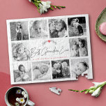 Best Grandma Ever Modern Script 10 Photo Collage Jigsaw Puzzle<br><div class="desc">“Best Grandma Ever.” She’s loving every minute with her grandkids. A stylish, simple visual of soft gray handwritten script and leaf heart laurel, along with soft rose pink sans serif and script typography overlay a white background. Add 10 cherished photos of your choice and customize the names and message, for...</div>