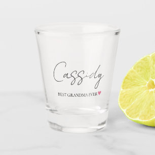 Best Grandma Ever Monogram   Shot Glass