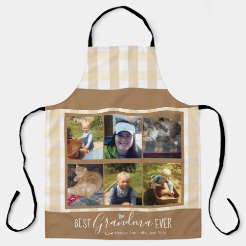 Best Grandma Ever Multiple Photo Template Apron