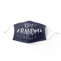 Best Grandma Ever Navy and White Cute Grandmother Adult Cloth Face Mask