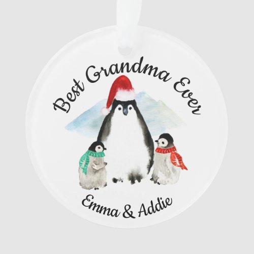 Best Grandma Ever Penguin Family Ornament