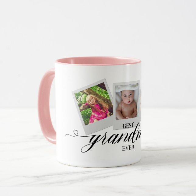 Best Grandma Ever Personalized Custom Photo Family Mug (Front Left)