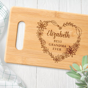Best Grandma Ever Personalized Engraved Cutting Board