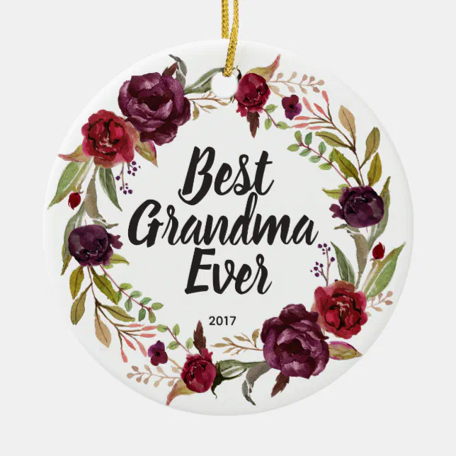 Best Grandma Ever Personalized Ornament Zazzle