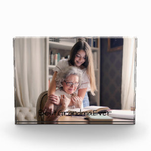 Best Grandma Ever Personalized Photo Quote Block