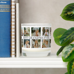 Best Grandma Ever Photo Collage – Gift with Hearts Scented Candle