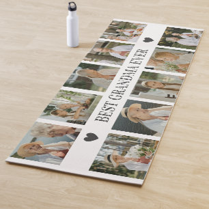 Best Grandma Ever Photo Collage – Gift with Hearts Yoga Mat