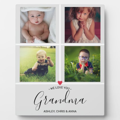 Best Grandma Ever Photo Collage Grandchildren  Plaque