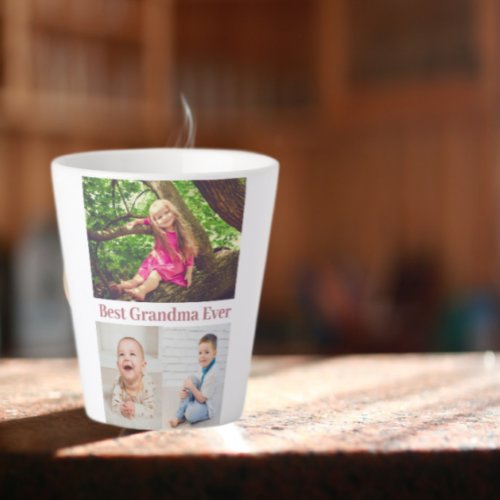 Best Grandma Ever Photo Collage Latte Mug
