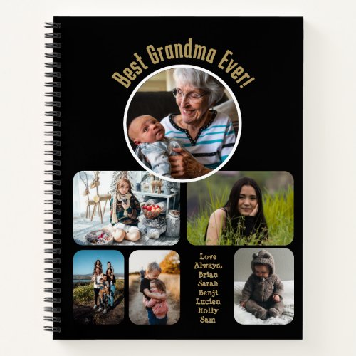 Best Grandma Ever Photo Collage Notebook