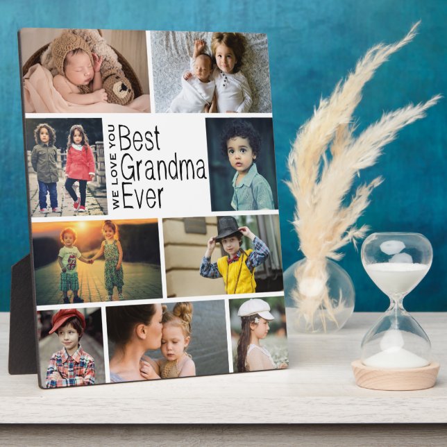 Best Grandma Ever Photo Collage Plaque (Side)