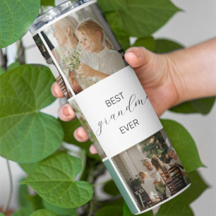 Best Grandma Ever   Photo Collage   Teal Thermal Tumbler